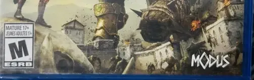Extinction, the ESRB box on its front
