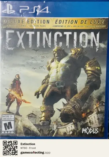 Extinction PlayStation 4, NTSC box front