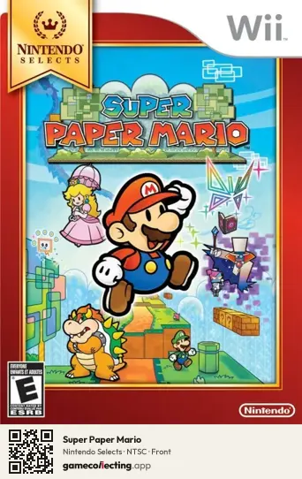 Super Paper Mario Nintendo Wii, NTSC box front