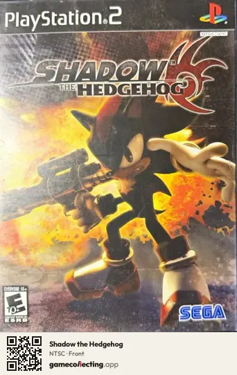 Shadow the Hedgehog PlayStation 2, NTSC box front