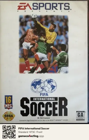 FIFA International Soccer Sega Mega Drive / Genesis, NTSC box front