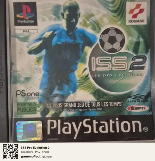ISS Pro Evolution 2 PlayStation, PAL box front