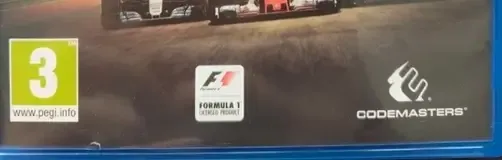 F1 2017, the PEGI square on its front