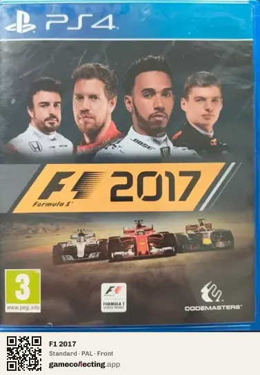 F1 2017 PlayStation 4, PAL box front
