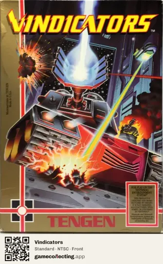 Vindicators Nintendo Entertainment System, NTSC box front