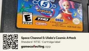 Space Channel 5: Ulala's Cosmic Attack Game Boy Advance, NTSC cartridge label