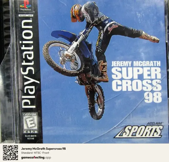 Jeremy McGrath Supercross 98 PlayStation, NTSC box front