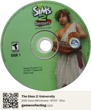 The Sims 2: University Computer, NTSC disc