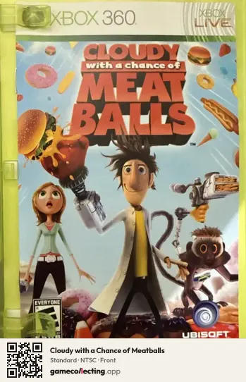 Cloudy with a Chance of Meatballs Xbox 360, NTSC box front