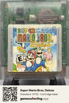 Super Mario Bros. Deluxe Game Boy Color, NTSC cartridge label