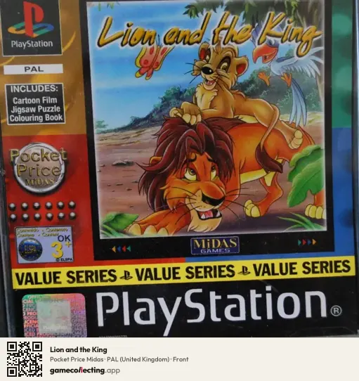 Lion and the King PlayStation, United Kingdom box front