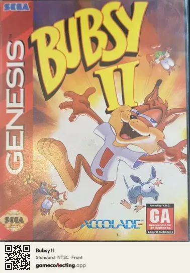 Bubsy II Sega Mega Drive / Genesis, NTSC box front