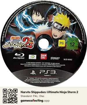 Naruto Shippuden: Ultimate Ninja Storm 2 PlayStation 3, PAL disc