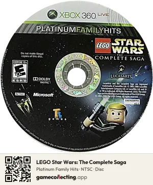 LEGO Star Wars: The Complete Saga Xbox 360, NTSC disc