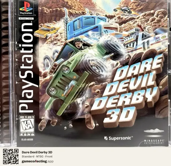 Dare Devil Derby 3D PlayStation, NTSC box front