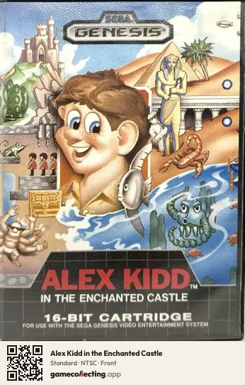 Alex Kidd in the Enchanted Castle Sega Mega Drive / Genesis, NTSC box front