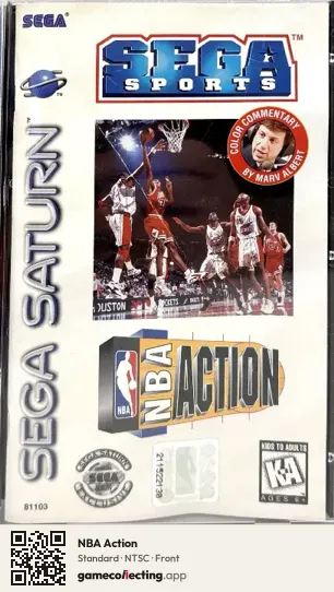 NBA Action Sega Saturn, NTSC box front