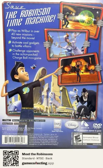Meet the Robinsons PlayStation 2, NTSC box back