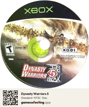 Dynasty Warriors 5 Xbox, NTSC disc