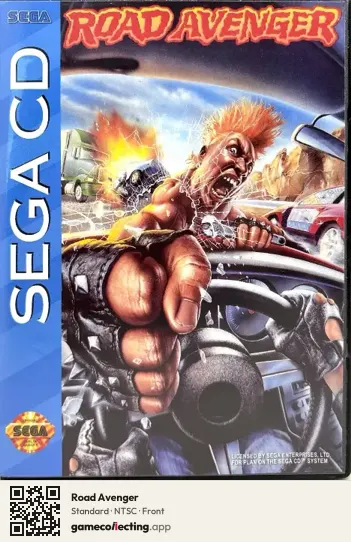 Road Avenger Sega Mega-CD / Sega CD, NTSC box front