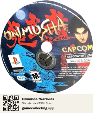 Onimusha: Warlords PlayStation 2, NTSC disc