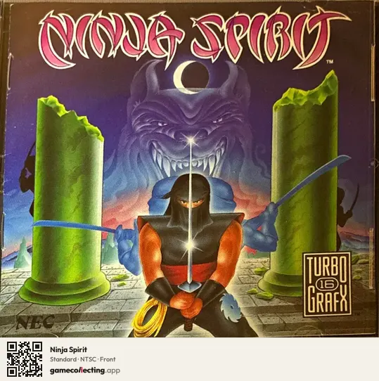 Ninja Spirit TurboGrafx-16, NTSC box front