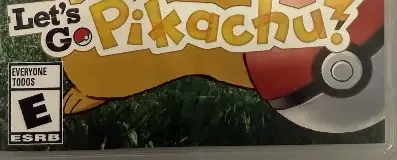 Pokémon: Let's Go, Pikachu!, the ESRB box on its front