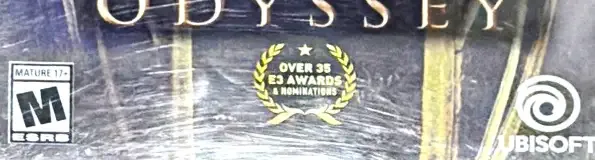 Assassin's Creed Odyssey, the ESRB box on its front
