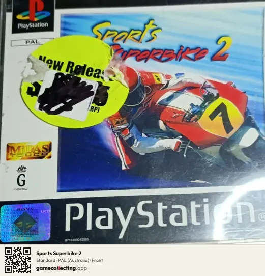 Sports Superbike 2 PlayStation, Australia box front