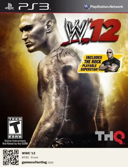 WWE '12 PlayStation 3, NTSC box front