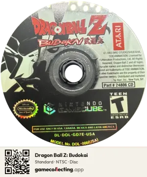 Dragon Ball Z: Budokai Nintendo GameCube, NTSC disc