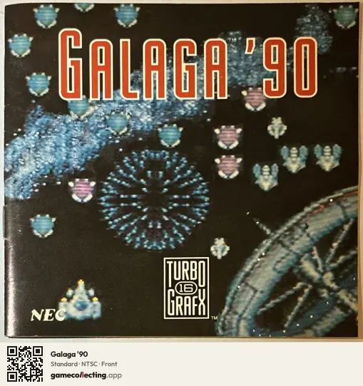 Galaga '90 TurboGrafx-16, NTSC box front