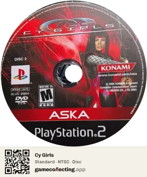 Cy Girls PlayStation 2, NTSC disc