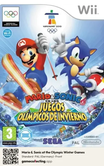 Mario & Sonic at the Olympic Winter Games Nintendo Wii, Germany box front