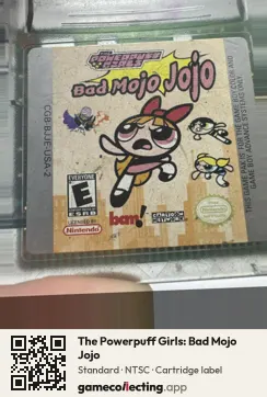 The Powerpuff Girls: Bad Mojo Jojo Game Boy Color, NTSC cartridge label