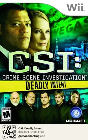 CSI: Deadly Intent Nintendo Wii, NTSC box front
