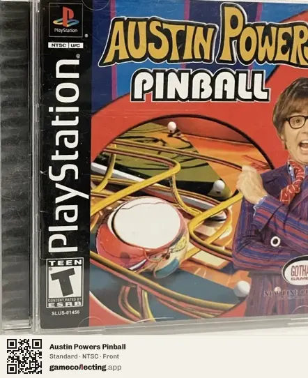 Austin Powers Pinball PlayStation, NTSC box front