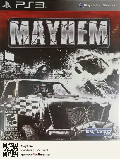 Mayhem PlayStation 3, NTSC box front