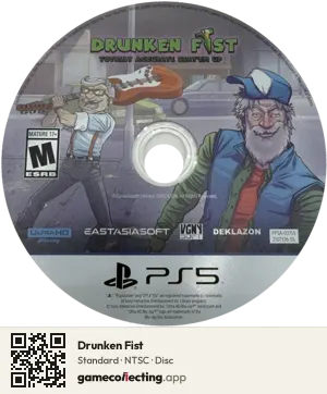 Drunken Fist PlayStation 5, NTSC disc