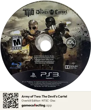 Army of Two: The Devil's Cartel PlayStation 3, NTSC disc