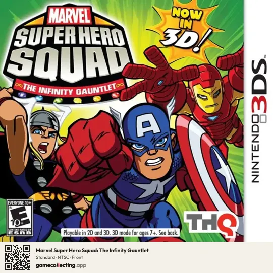 Marvel Super Hero Squad: The Infinity Gauntlet Nintendo 3DS, NTSC box front