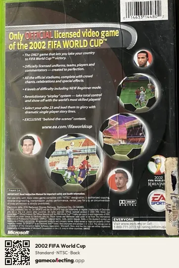 2002 FIFA World Cup Xbox, NTSC box back
