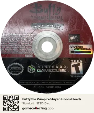 Buffy the Vampire Slayer: Chaos Bleeds Nintendo GameCube, NTSC disc