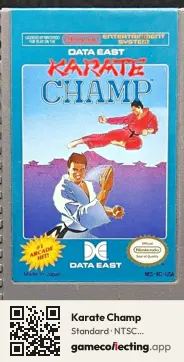 Karate Champ Nintendo Entertainment System, NTSC cartridge label