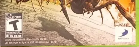 Earth Defense Force: Insect Armageddon, the ESRB box on its front