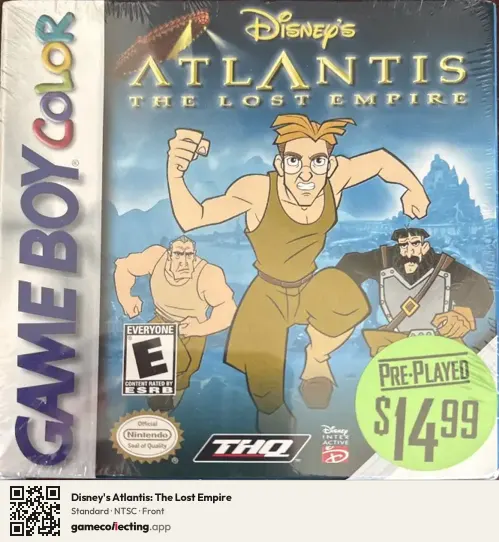 Disney's Atlantis: The Lost Empire Game Boy Color, NTSC box front