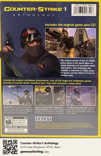 Counter-Strike 1: Anthology Computer, NTSC box back