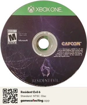 Resident Evil 6 Xbox One, NTSC disc