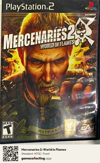Mercenaries 2: World in Flames PlayStation 2, NTSC box front