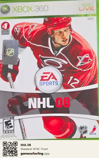 NHL 08 Xbox 360, NTSC box front